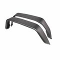 Trailfx FENDER FLARES Flat Style 512 Inch Tire Coverage Textured Black Steel 112 Inch Flare Height JL010RF